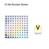Unique Bargains Laser Capital Alphabet Round Self-Adhesive Reflective Letter Stickers 10 Pcs - 2 of 4