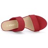 Allegra K Women's Back to College Faux Suede Dual Straps Block Heel Slide Sandals - 4 of 4