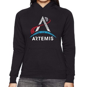 LA Pop Art NASA Artemis Logo - Women's Word Art Hooded Sweatshirt - 1 of 4