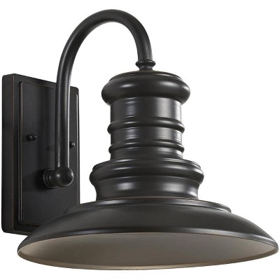 Generation Lighting Redding Station 12 1/2" High Bronze LED Outdoor Barn Wall Light