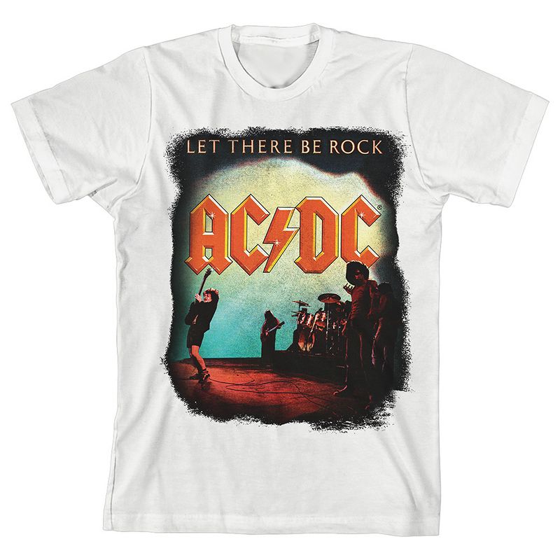 Let There Be Rock ACDC Youth Boy's White T-shirt, 1 of 4