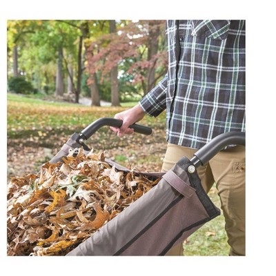 5 cu. ft. Brown Canvas Foldable Garden Wheelbarrow