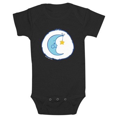 Infant's Care Bears Bedtime Bear Belly Badge Bodysuit - Black - 12 ...