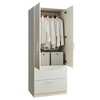 ORRD  White 2-Door Closet with 2 Drawers, Soft Close Doors & E0 Eco Board for Deep Storage - 3 of 4
