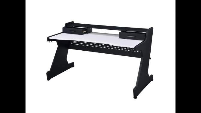 Bigga Gaming Desk Black/White - Acme Furniture, 2 of 7, play video