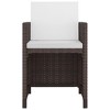 vidaXL Garden Dining Set Brown Poly Rattan Medium Removable Covers - 4 of 4