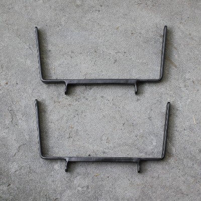 6" Black Steel Flower Box Brackets with Hardware