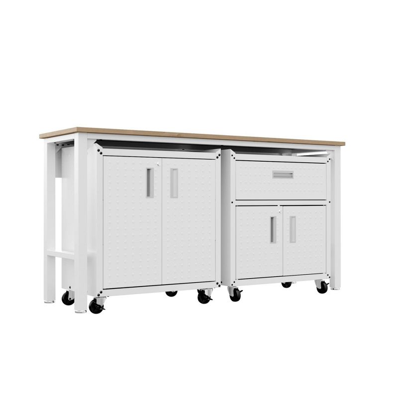 Manhattan Comfort Fortress 3pc Mobile Space Saving Garage Cabinet and Worktable Set 2.0 , 5 of 29