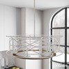 Hunter 30" Langwood 6-Light Ceiling Light Distressed White Finish - 3 of 4