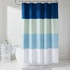Microfiber Colorblock Large Striped Shower Curtain - Room Essentials™ - image 2 of 4