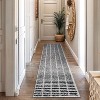 World Rug Gallery Bohemian Stripe Lines Shag Rug – White – Easy to Clean, Medium Pile – Perfect for Living Room, Bedroom, or Entryway - 2 of 4