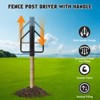 12 LB T Post Driver, Fence Post Driver with Handle, Metal Pounder for U Channel Wooden Fence - 3 of 4