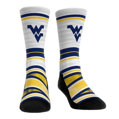 NCAA West Virginia Mountaineers Adult Long Distance Crew Socks - L/XL