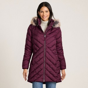 Lands' End Women's Insulated Cozy Fleece Lined Primaloft Coat - 1 of 4