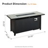 XIZZI Adjustable Flame Metal Fire Pit Table with Gray Tile Top, Lava Rock & Dust Cover, Two Sizes Fire Table for Cozy Outdoor or Indoor Heating - 2 of 4