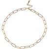 Anna-Kaci Women's Modern Paperclip Chain Necklace with Large Links- Gold - 3 of 4