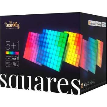 Twinkly Squares Starter Kit  App-Controlled LED Panels with 64 RGB (16 Million Colors) Pixels Indoor Smart Home Lighting Decoration