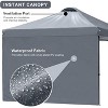Anybear 10x10FT Gray Pop Up Canopy Tent with 2 Sidewalls - 3 of 4