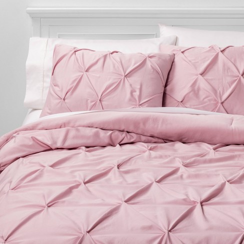 King Pinch Pleat Comforter Sham Set Mauve Threshold Target