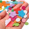 Unique Bargains Flower Circle Self-Adhesive Glitters Home Decor Card DIY Foam Stickers - 4 of 4