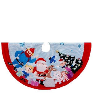 Kurt Adler 48-Inch Rudolph The Red Nose Reindeer® and Friends Tree Skirt - 1 of 4