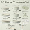 CAROTE Pots and Pans Set Non Stick Cookware Set with Detachable Handle, 20pcs Green - 2 of 4
