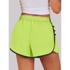 Imily Bela Womens Pleated Workout Shorts with Contrast Stitch Quick Dry Gym Running Shorts Elastic Waist - 4 of 4