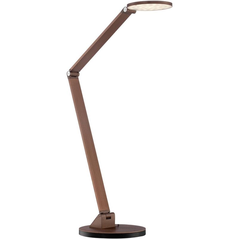 Possini Euro Design Magnum Modern Desk Lamp 36" Tall French Bronze Brown Metal LED Adjustable for Bedroom Living Room Bedside Nightstand Office House, 1 of 10
