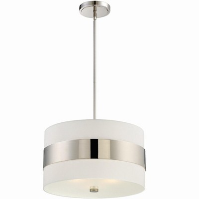 Crystorama Lighting Grayson 3 - Light Pendant in  Polished Nickel