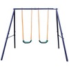 TopComfy Playground Swings for Outdoor Swing Set, Children Outdoor Playset Place, Suitable for Garden, Courtyard, Blue,102”*74”*71" - 4 of 4