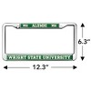 Wright State University Alumni Logo Full Size Standard License Plate Metal Frame - 4 of 4