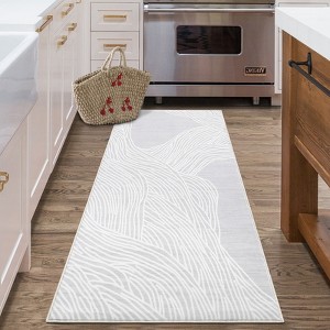 Washable Rugs, Modern Abstract Print Pattern Non Slip Floor Carpet, for Living Room Bedroom Dining Room - 1 of 4