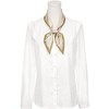 INSPIRE CHIC Women's Polka Dots Contrast Color Skinny Long Satin Silky Ribbon Neck Scarves 1Pc - 2 of 4