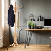 Tangkula Wood Standing Hat Coat Rack Jacket Bag Hanger Tree 12 Hooks Umbrella Stand - 2 of 4