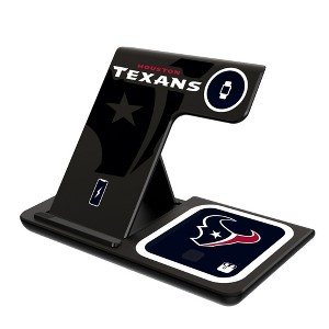 Keyscaper Houston Texans Monocolor Tilt 15-Watt 3 in 1 Charging Station - 1 of 4