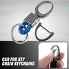 Unique Bargains Keychains with Titanium Tone Microfiber Spring Ring Horseshoe Buckle Blue 2 Pcs - 2 of 4
