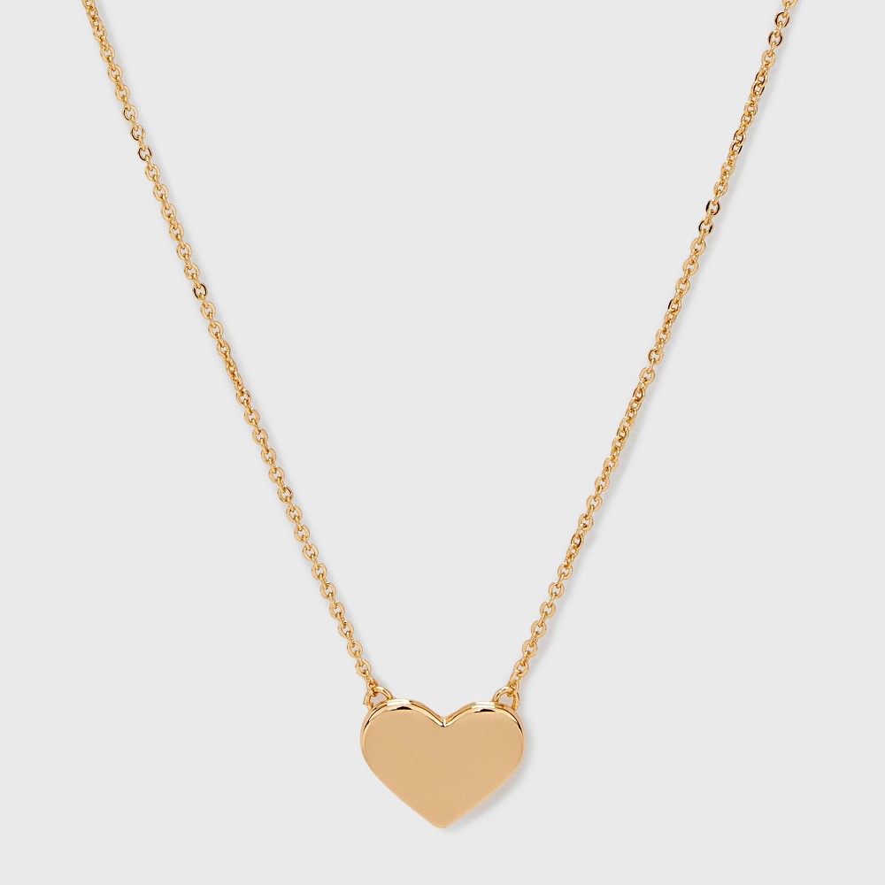 Heart Pendant Necklace - A New Day™ Gold: Nickel-Free Metal, Lobster Claw Clasp, 16 Length"