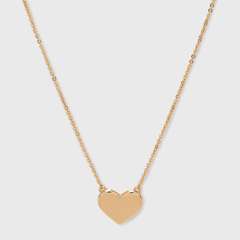 Heart Pendant Necklace - A New Day™ Gold: Nickel-Free Metal, Lobster Claw Clasp, 16 Length"