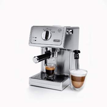 DeLonghi De'Longhi Stilosa Black and SS 15-Bar Pump Espresso Maker EC260BK  - The Home Depot
