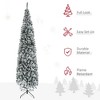 9' Tall Unlit Snow-Flocked Slim Artificial Christmas Tree with Realistic Branches and 1014 Tips - 4 of 4
