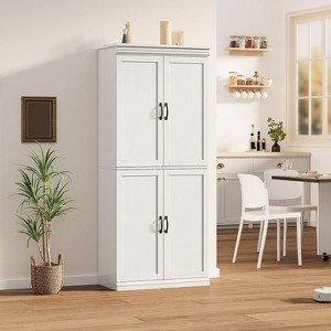 Coucheta 70-inch Tall Pantry Cabinet with Doors, Freestanding Storage Cabinet with Adjustable Shelves, for Kitchen Bathroom Laundry Room - 1 of 4