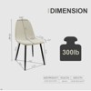 NicBex  Set of 4 Modern Dining Chairs,Upholstered Kitchen Chairs with Metal Legs for Kitchen,Living Room - 3 of 4