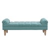 Okak Modern Diamond Button-Tufted Ottoman Bench with Rolled Arms,Upholstered Ottoman Stool for Bedroom,Entryway - 3 of 4