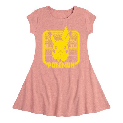 Girls' - Pokémon - Pikachu Retrogamer Fit & Flair Cap Sleeve Dress
