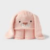 Bunny Kids' Hooded Blanket Pink - Pillowfort™ - 3 of 3