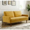 CAVINAS Modern & Vintage Loveseat Sofa, Velvet Upholstered 2 Seater Sofa Couch with Sleek Design, for Home, Apartment or Office - 2 of 4