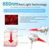 The Morfone 650nm ear red light therapy device helps relieve ear discomfort and promotes blood circulation. It is a daily home care equipment. - 4 of 4