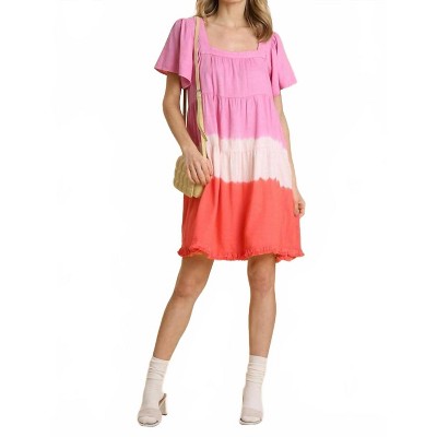 Women's Dip Dye Color Block Dress - umgee