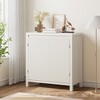 Fluted Storage Cabinet, Modern Sideboard Buffet Cabinet with Doors and Shelves, Small Console Cabinet with Storage - 4 of 4