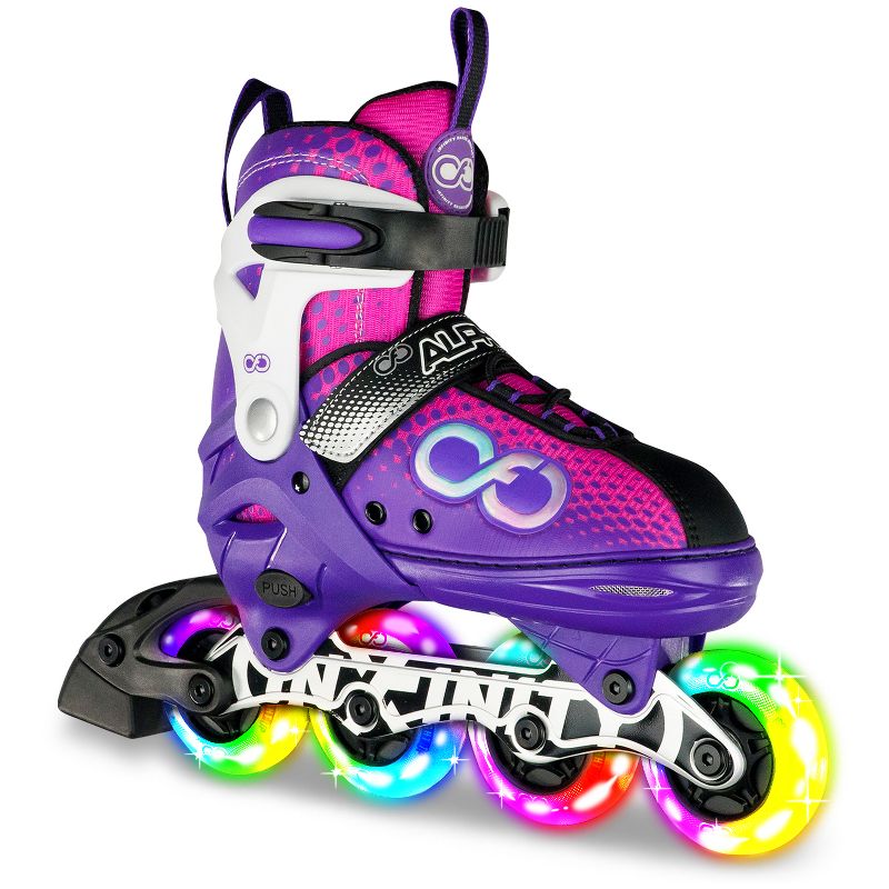 Crazy Skates Alpha Adjustable Inline Skates With Light Up Wheels - Unisex Skates - Available In Two Colors, 1 of 7